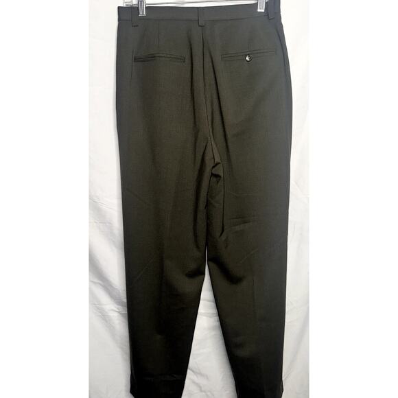 Lauren Ralph Lauren Womens Size 6 Dark Green Wool Pleated Lined Dress Slacks - Picture 3 of 6